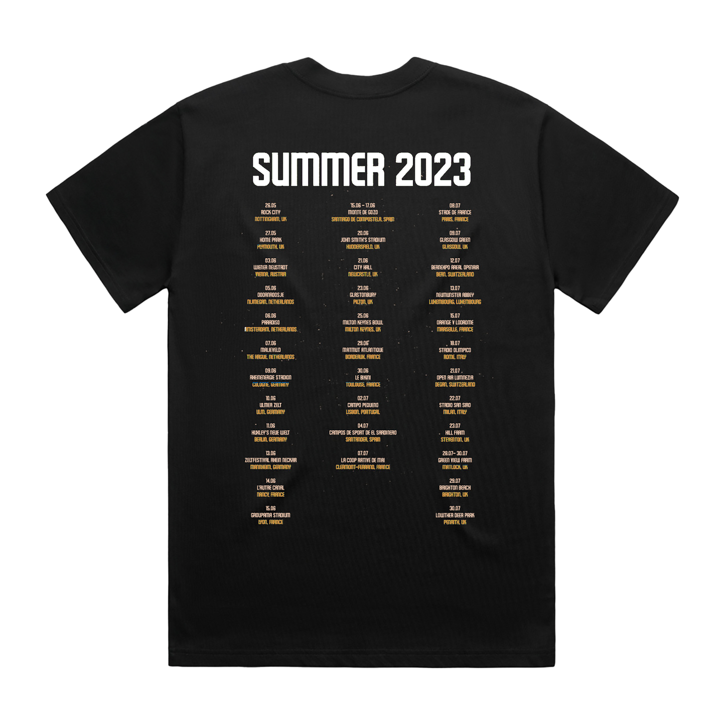 EU Summer 2023 Tour Black T-Shirt