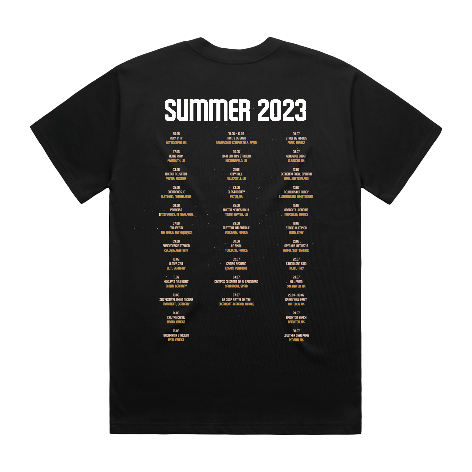 EU Summer 2023 Tour Black T-Shirt