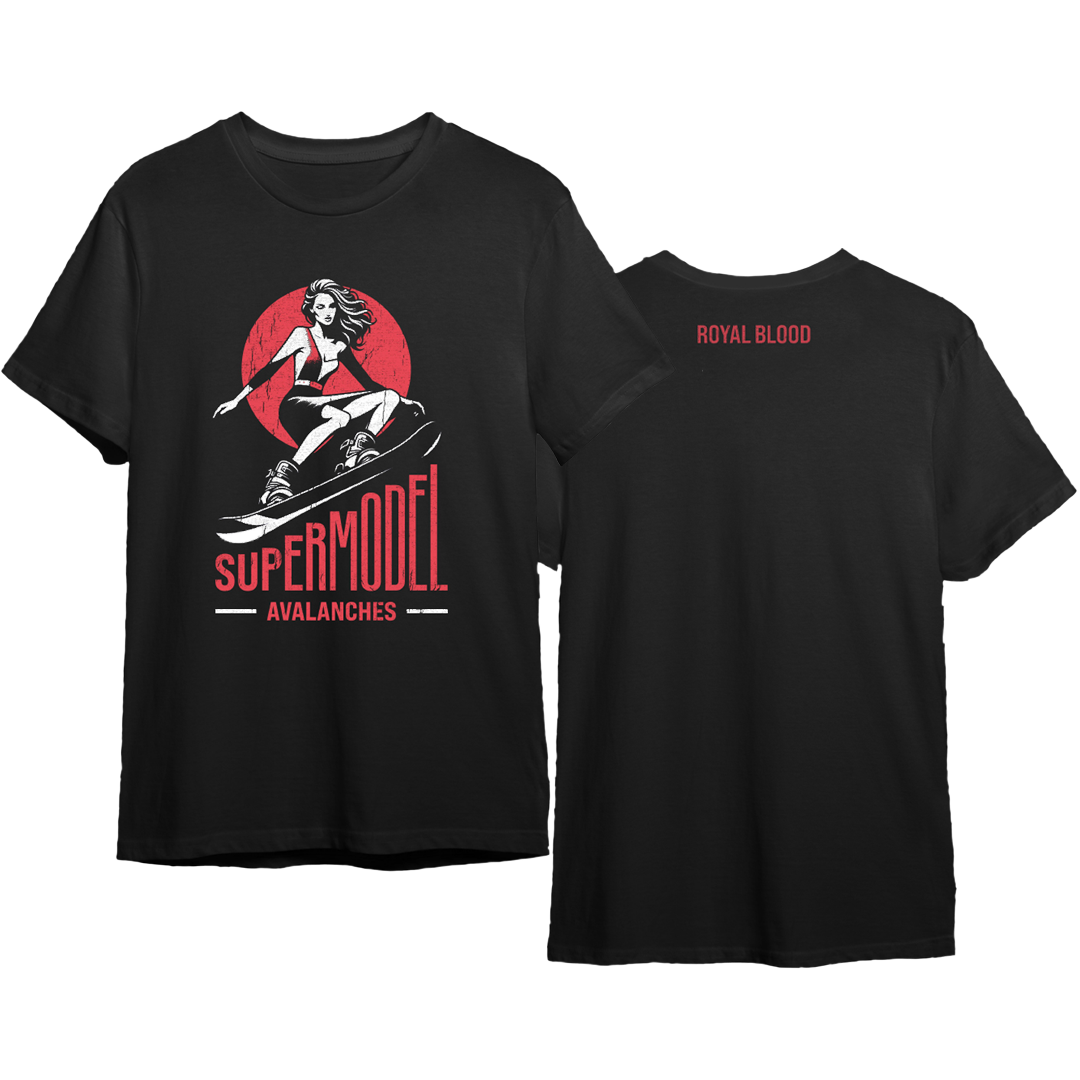 Supermodel Avalanches Black T-Shirt