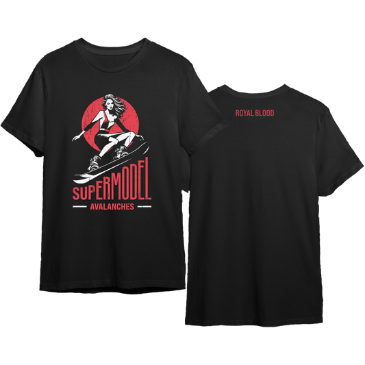 Supermodel Avalanches Black T-Shirt